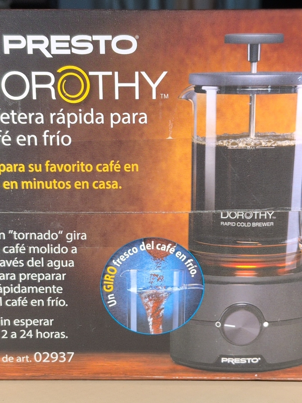 Presto Dorothy Rapid Cold Brewer — Black Cold Brew Coffee Maker